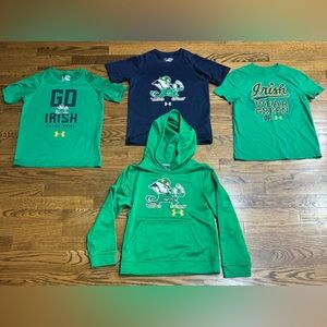 Under Armour lot of Notre Dame tops, youth size small